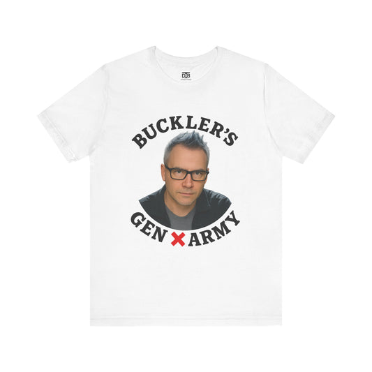 Unisex Tee with 'Buckler's Gen X Army' Design - Perfect for Fans and Collectors, Gift for Enthusiasts, Casual Wear, Vintage Style, [...]