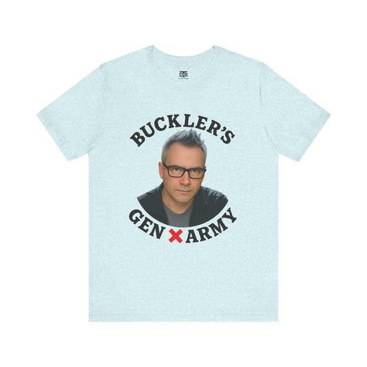 Unisex Tee with 'Buckler's Gen X Army' Design - Perfect for Fans and Collectors, Gift for Enthusiasts, Casual Wear, Vintage Style, [...]