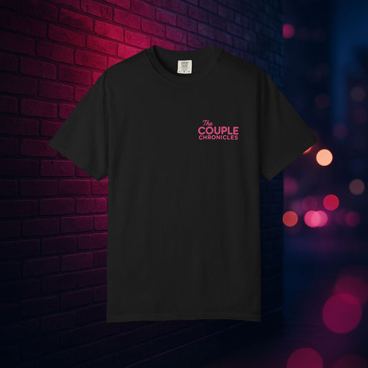 The Couple Chronicles Unisex T-shirt, Fun Graphic Tee, Personalized Shirt, Gift for Couples, Matching Tops